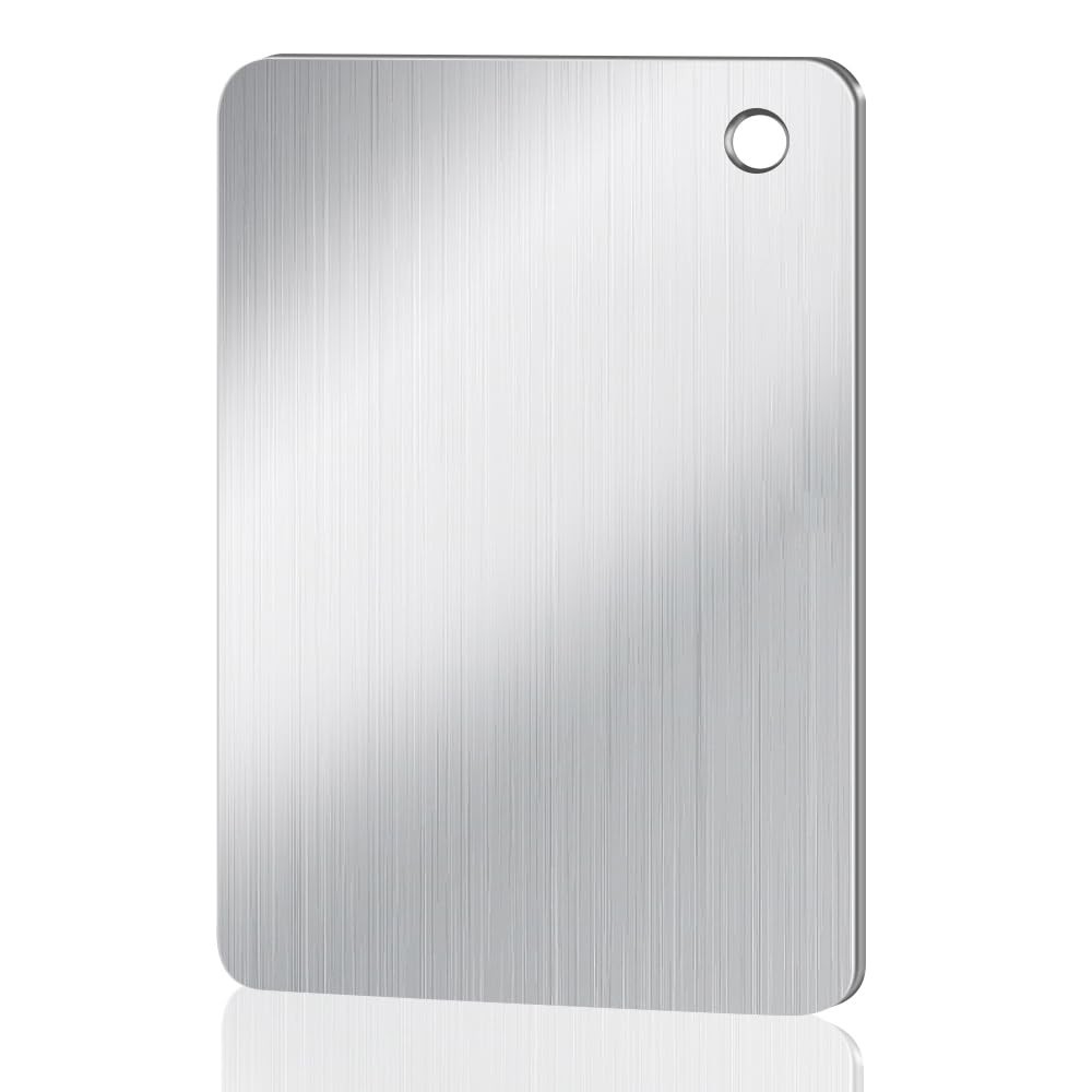 Titanium Cutting Boards for Kitchen, 100% Pure Titanium Double-sided food-Cut...