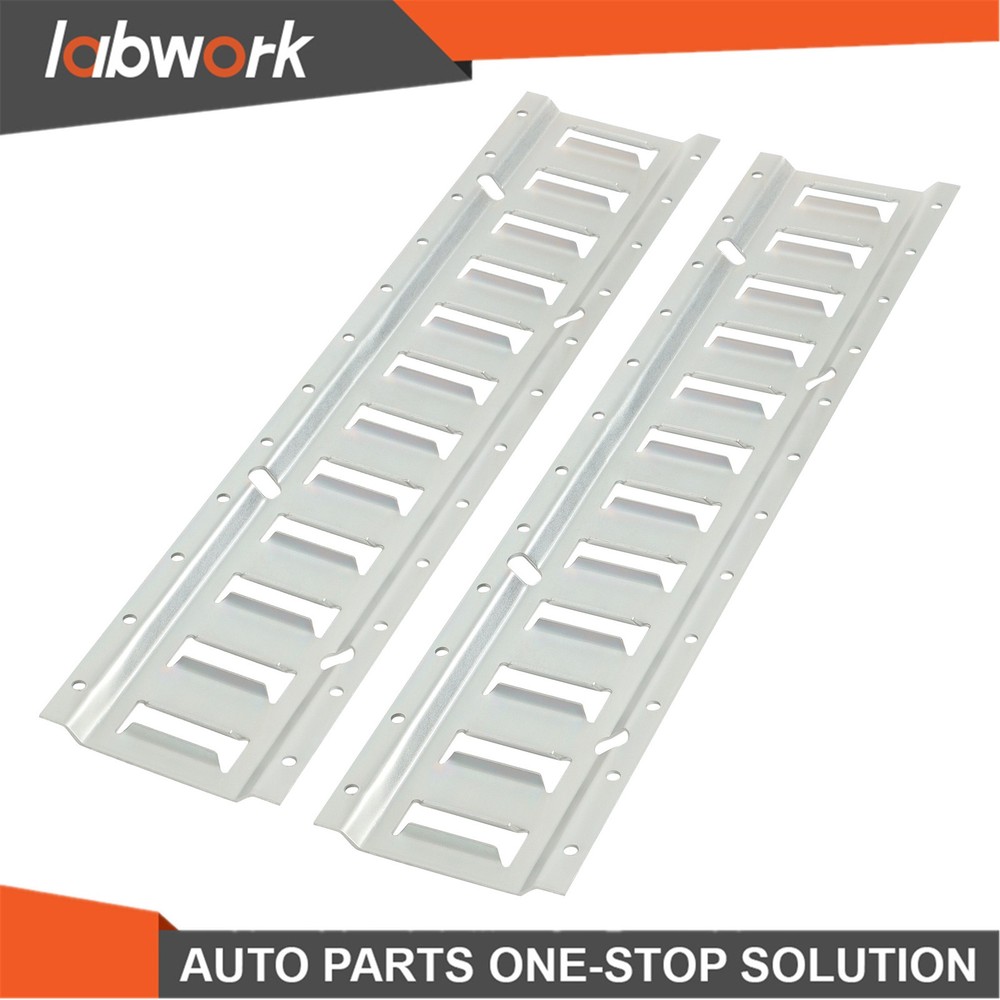 Labwork 6 Pack 2' E Track Tie Down Rail Kit Silver Rail Enclosed Cargo Trailer