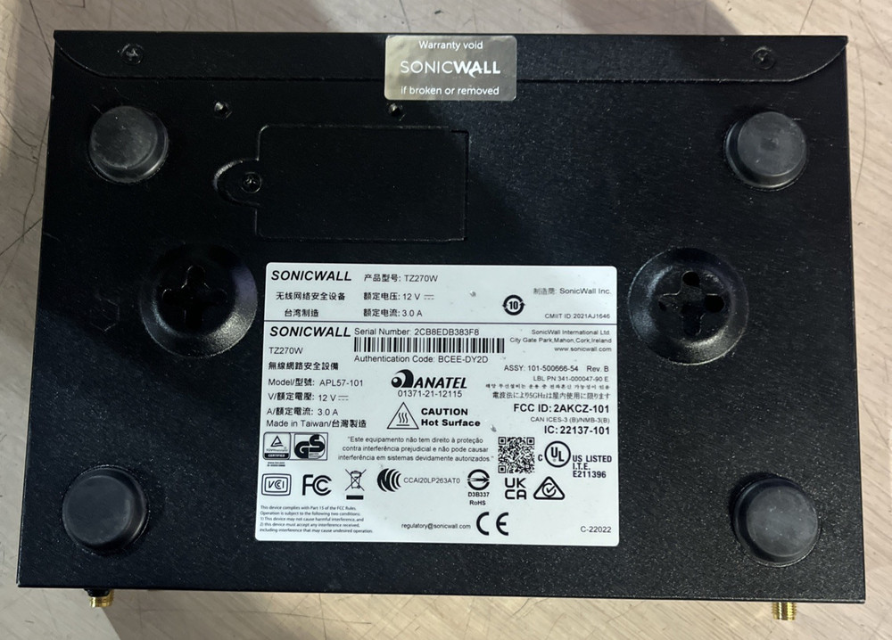 SONICWALL TZ270 FIREWALL APPLIANCE NETWORK SECURITY