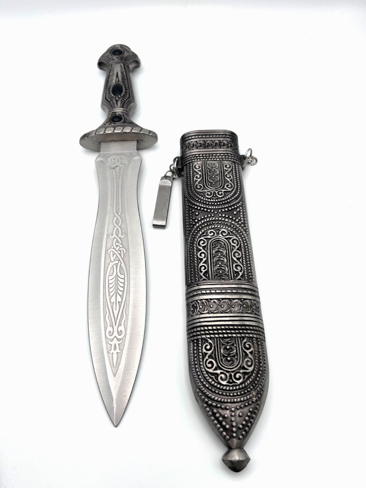 Decorative Caucasian Kindjal Knife with Scabbard