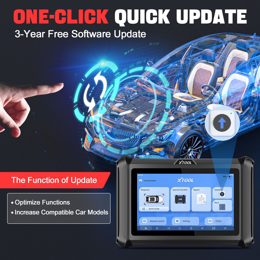 USED XTOOL D7W OBD2 Scanner E.CU Coding Bidirectional Diagnostic Tool DOIP/CANFD