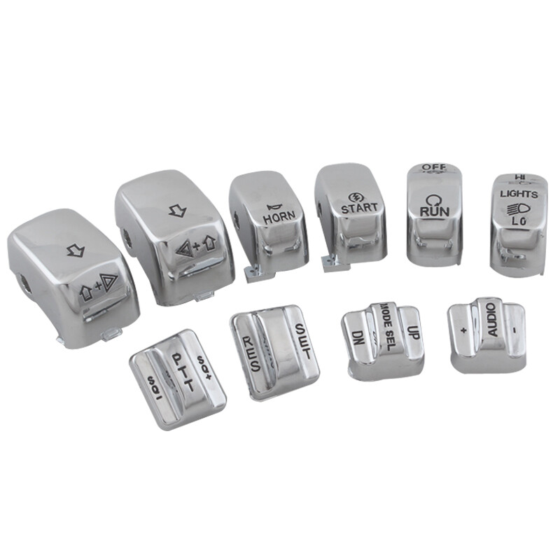 Chrome Hand Control Switch Button Caps For Harley Electra Glide FLHTCU 1996-2013