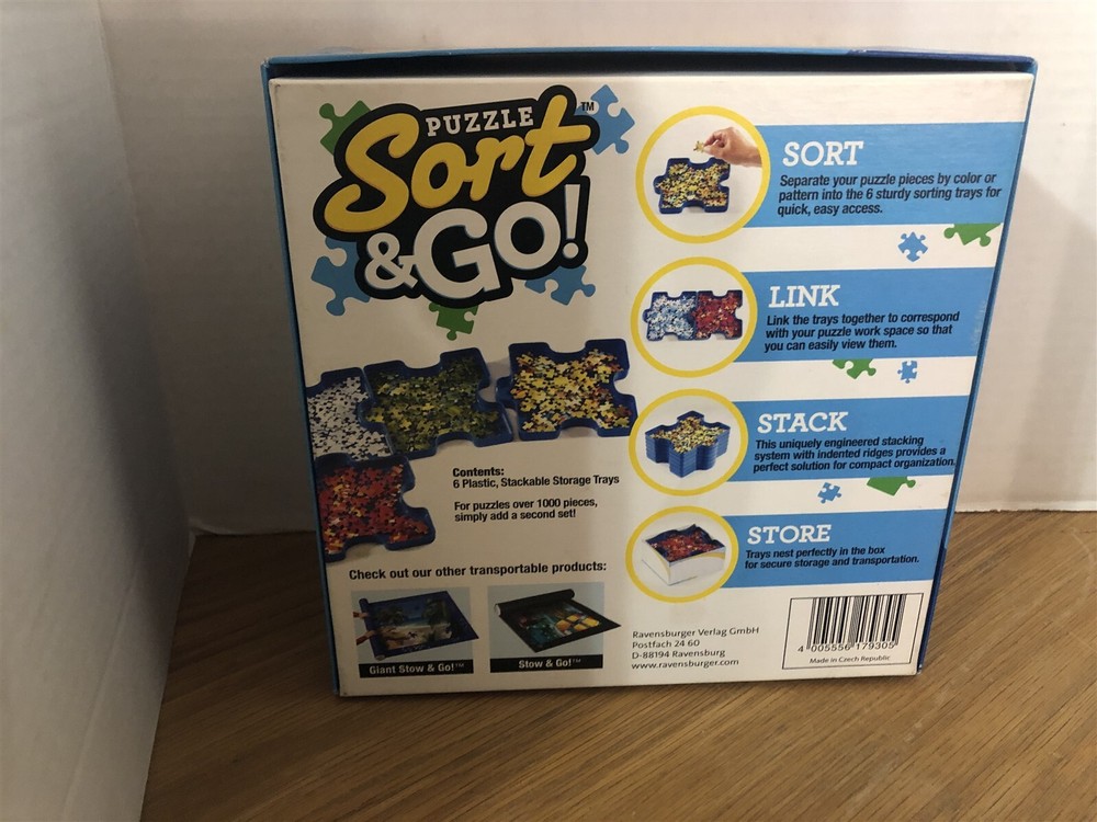 Ravensburger Puzzle Sort & Go! 6 Stackable Sorting Trays.