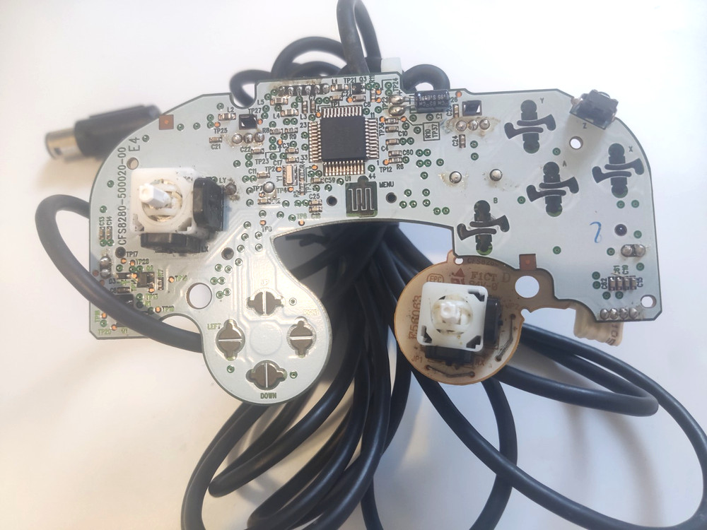 Nintendo GameCube OEM Controller Motherboard with Rumble & Wire Cable Tested
