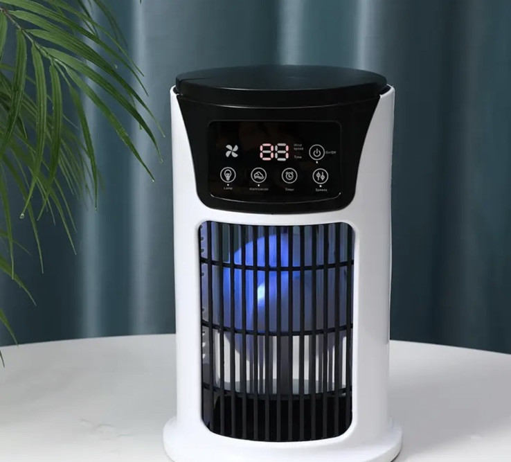 Portable 3-in-1 USB Air Conditioner Humidifier with Cooling Light Fan