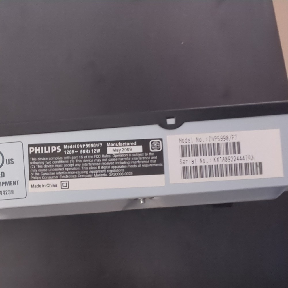 Philips DVP5990 DVD Player - Tested & Working, No Remote