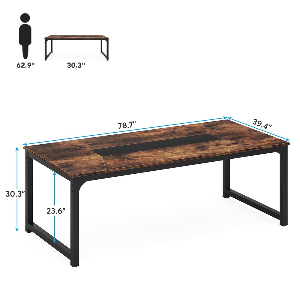 Conference Table 6FT Meeting Seminar Table Rectangular Meeting Room Table