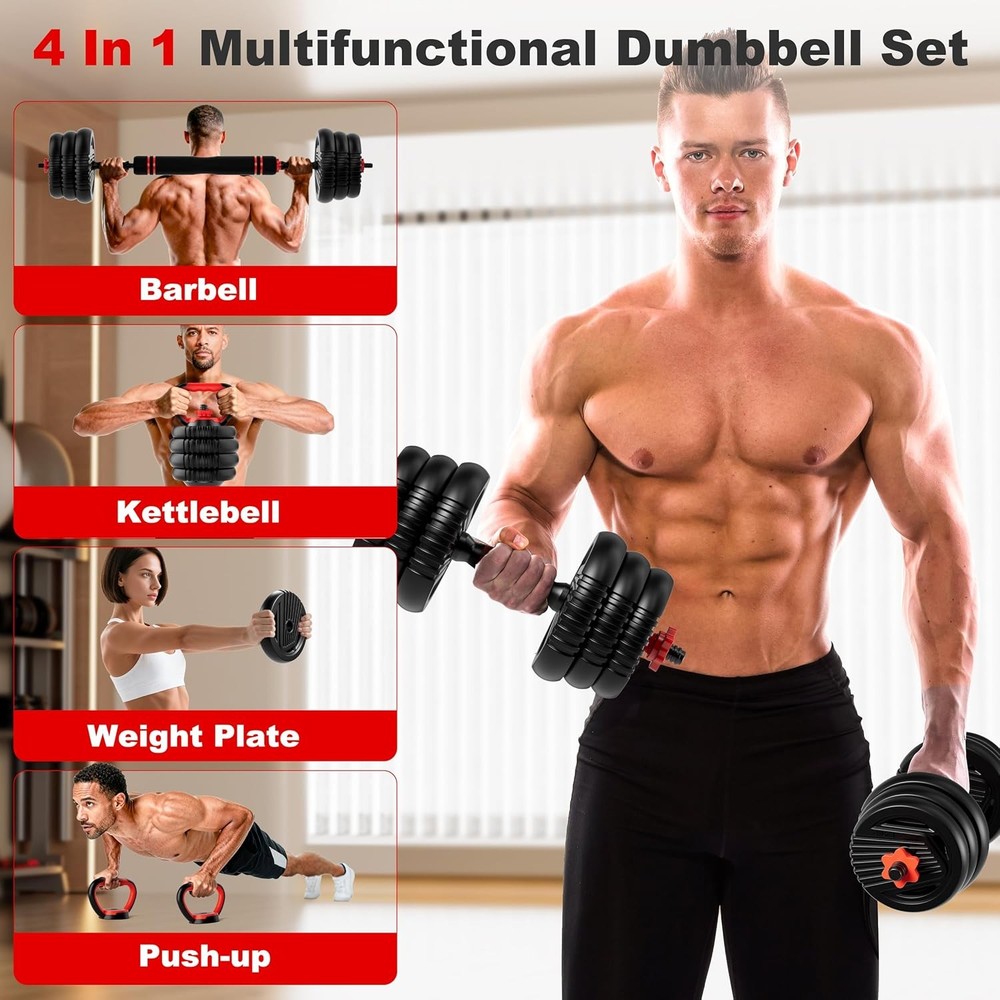 5-in-1 Adjustable Dumbbell Set 10-90lbs