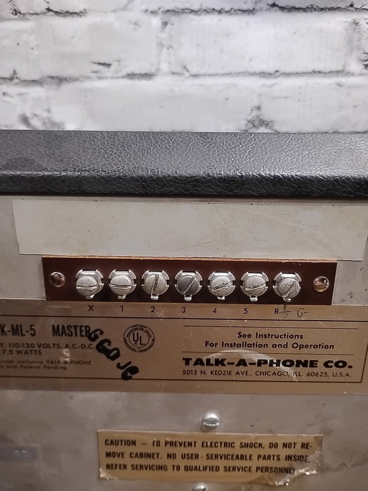 Talk-A-Phone K-ML-5 Master Intercom System -Untested