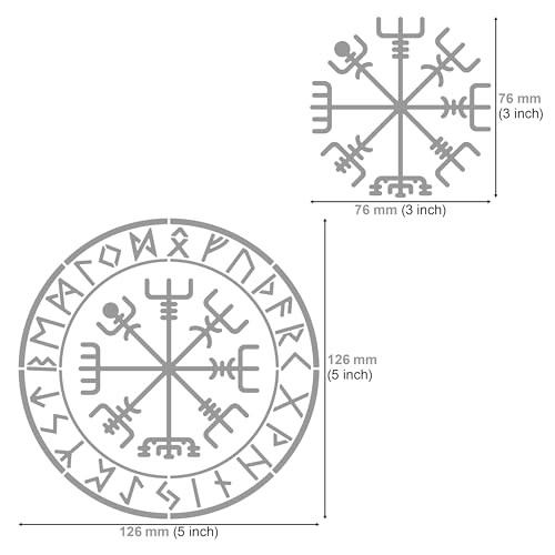 Celtic Compass, Runes 134x134mm (0.3mm)