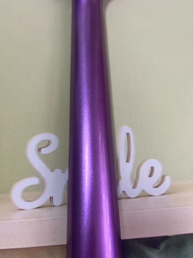 Jazz style electric guitar purple gradient solid silver hardware