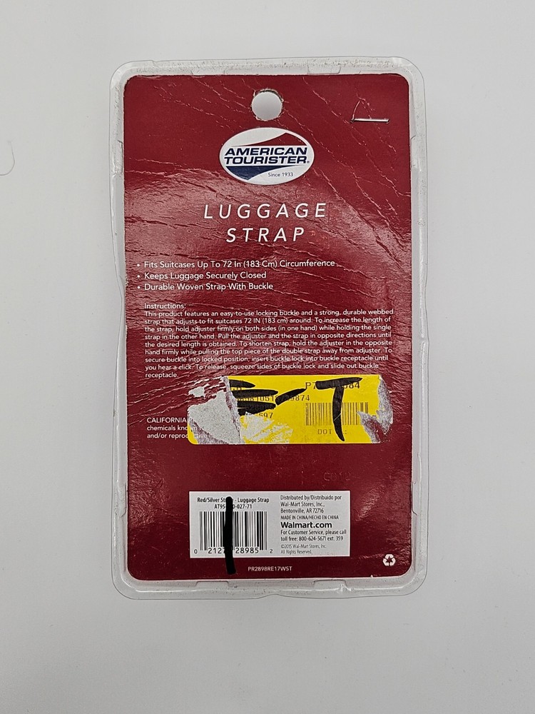 American Tourister Security Luggage Strap Red