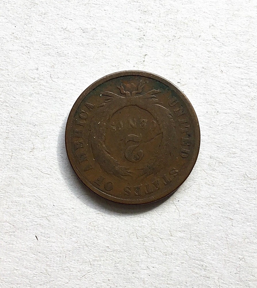 1868 Two-cent piece Bronze 2c coin