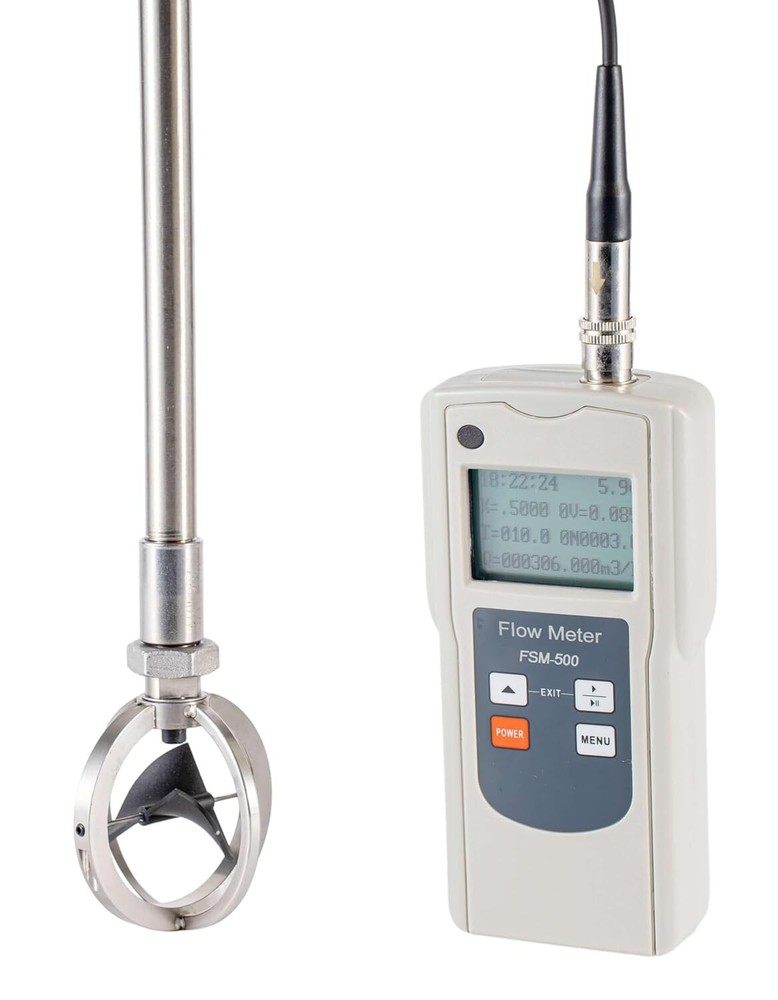 River Current Water Velocity Meter with Speed Range 0.01-5.00m/s LED Backlight