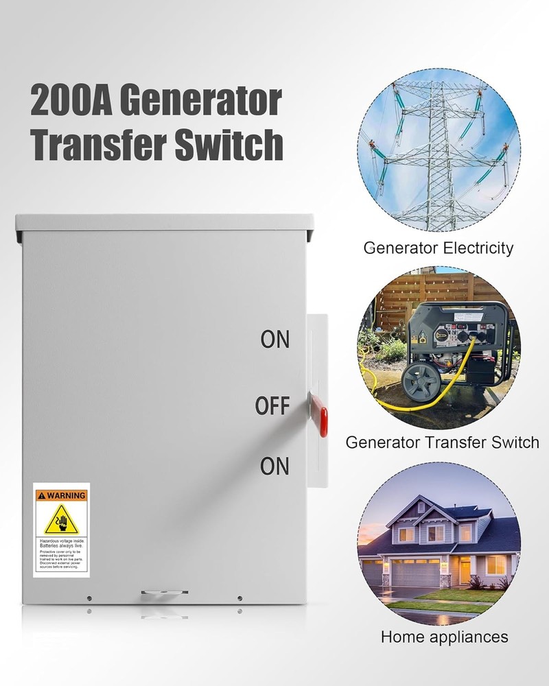 200 Amp 3 Pole Transfer Switch NEMA 3R