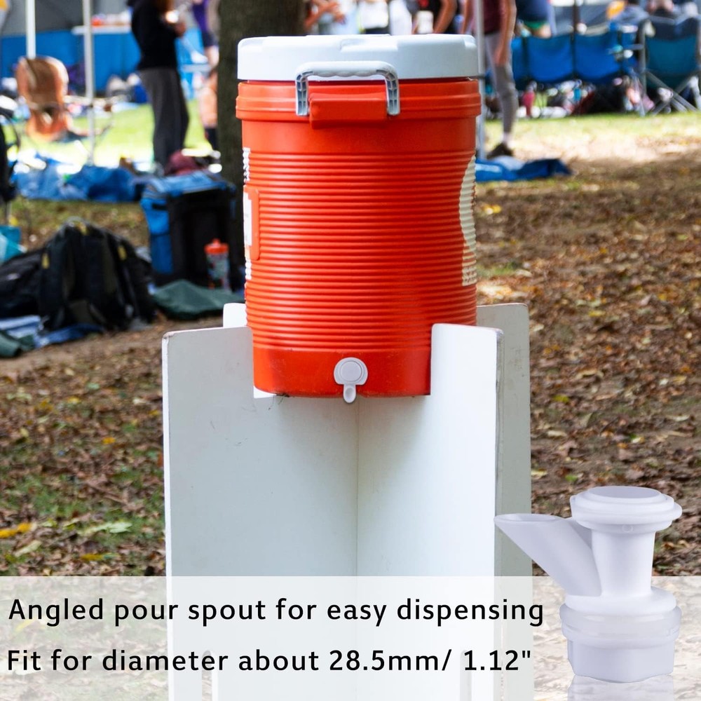 Upgrade Push-Button Cooler Spigot Replacement, Compatible with White-3PC