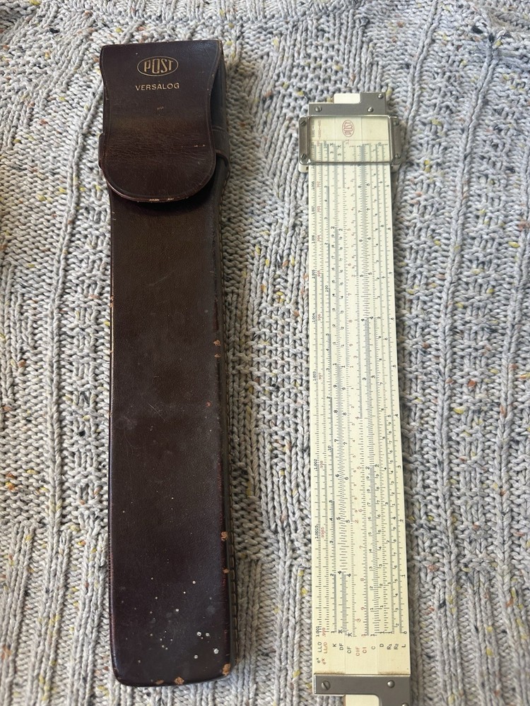 Post Versalog 1460 Slide Rule with Case- Good Condition