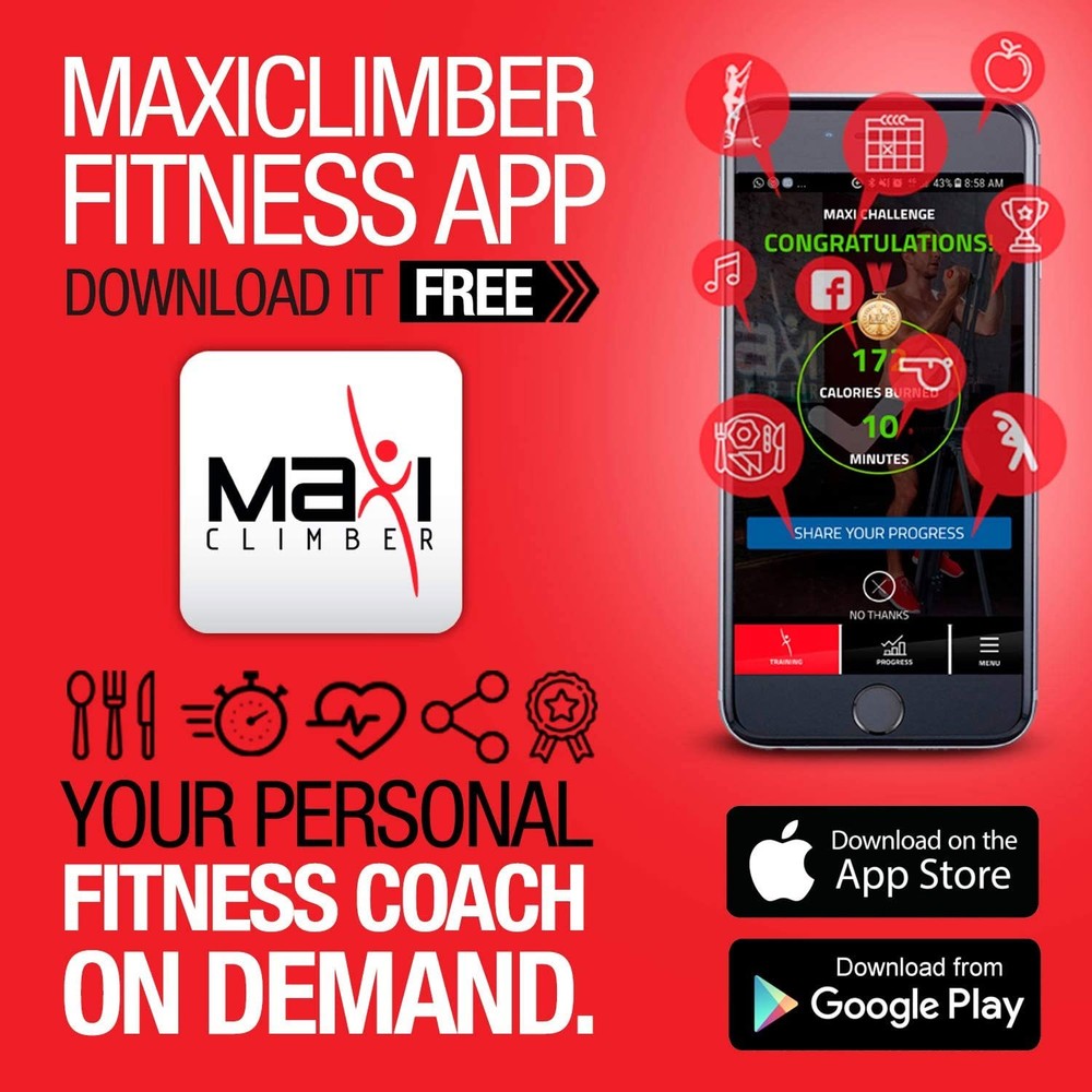 MaxiClimber Vertical Resistance Climber & Exercise Cardio System (Open Box)
