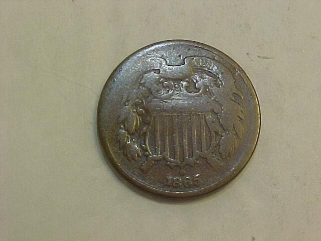 1865 2 CENT PIECE GOOD    bn62