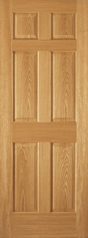Red Oak 6 Panel Traditional Raised Stain Grade Solid Core Interior Doors Prehung
