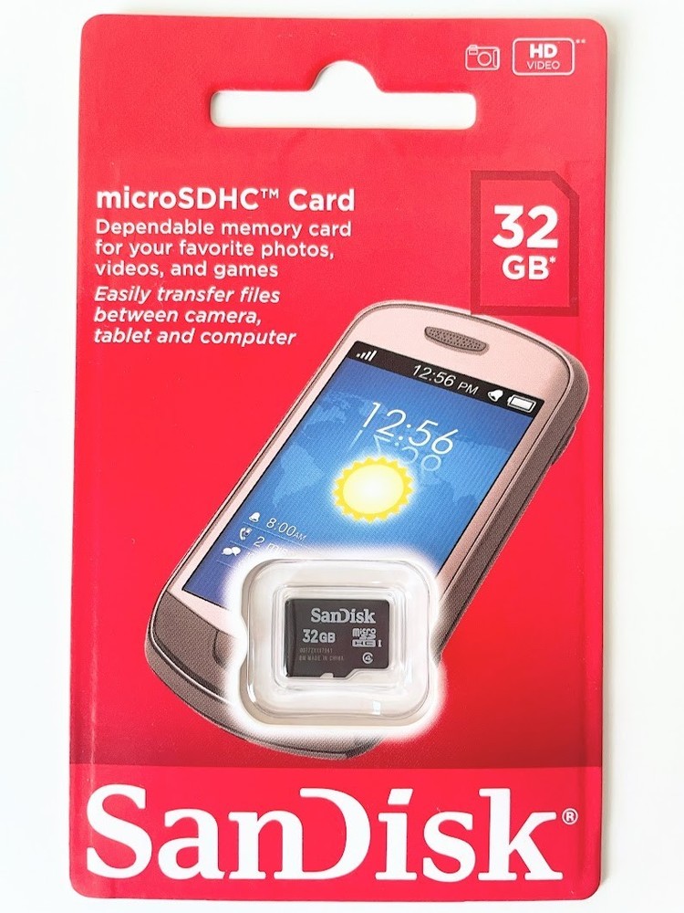 Sandisk 32GB MicroSD HC Flash Memory Card (2Pack) Class 4 Bundle w/ Card Reader