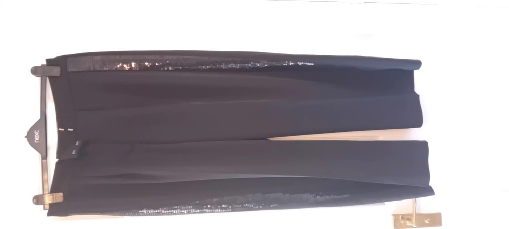 Ruth Langsford Black Trousers With Sequin Side Stripe 12p