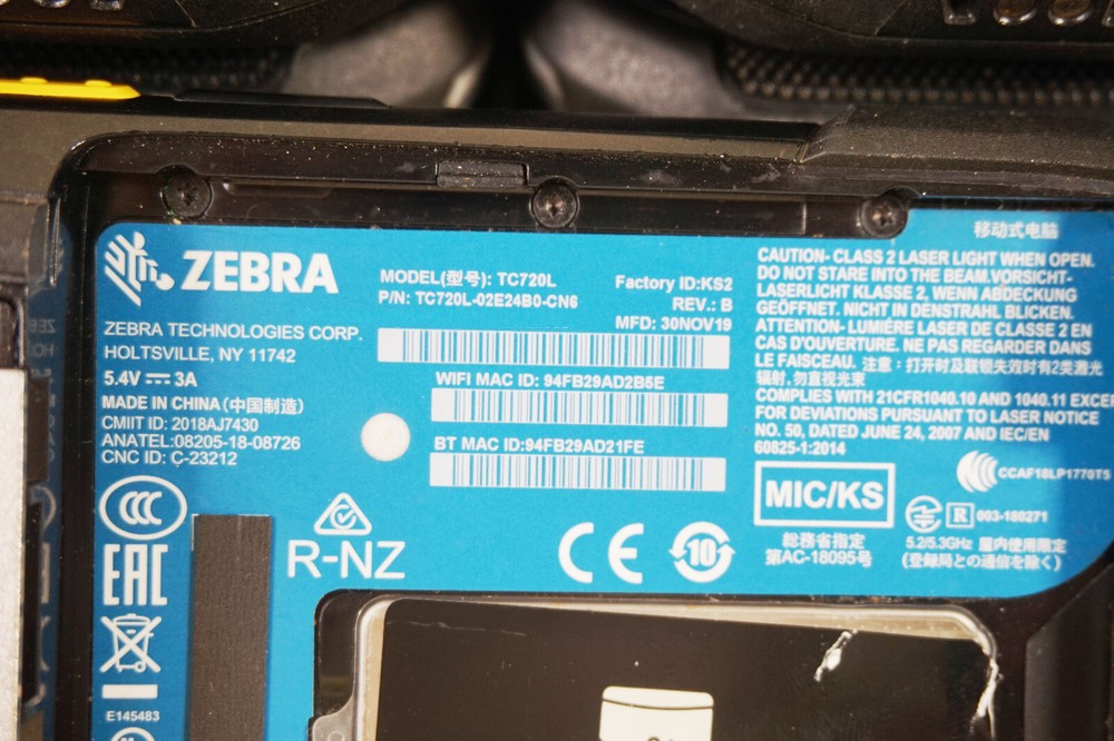 Zebra TC720L-02E24B0-CN6 4GB 32G Barcode Scanner Android 14 (MANY AVAILABLE)