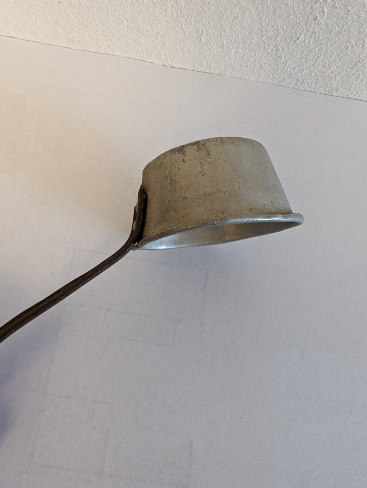 Old Aluminum 7" Tea Strainer w/ rusty handle USED Decor