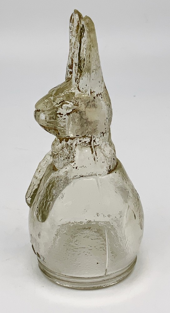 Antique glass Avor Rabbit Bunny candy container