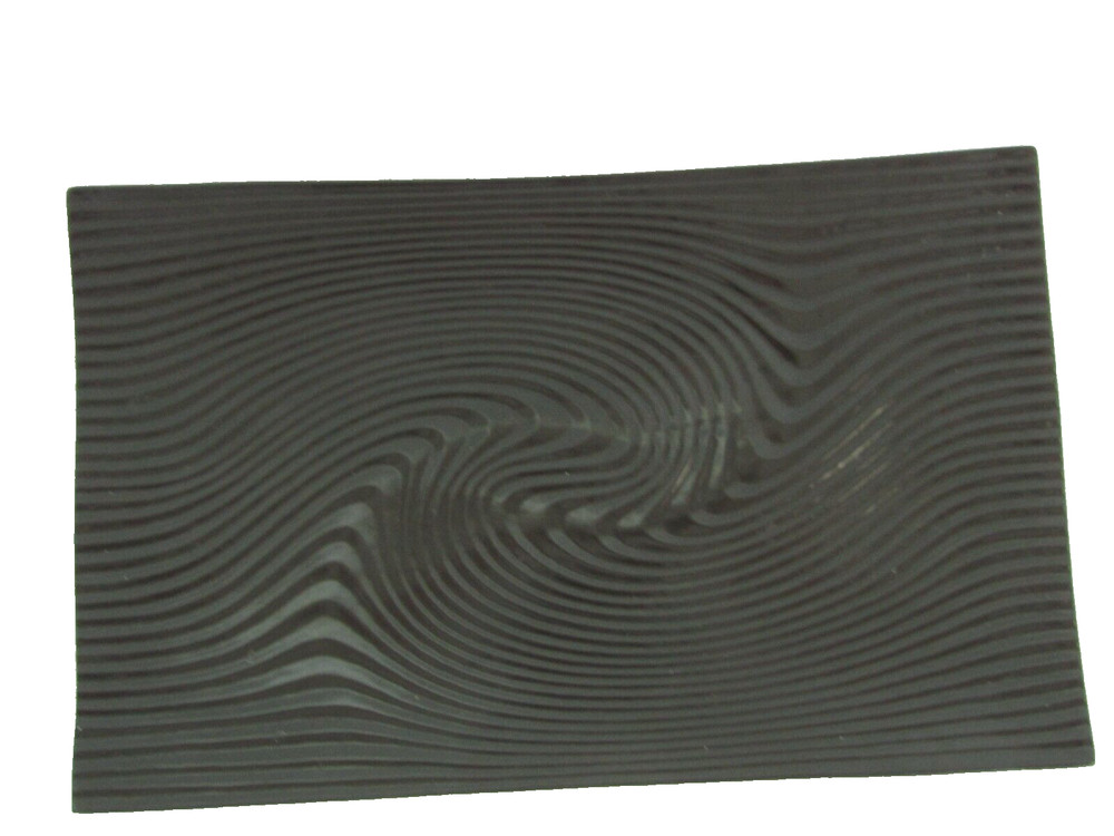 Baum Brothers Black Textured Sand Dune Stoneware 14” Rectangular Platter