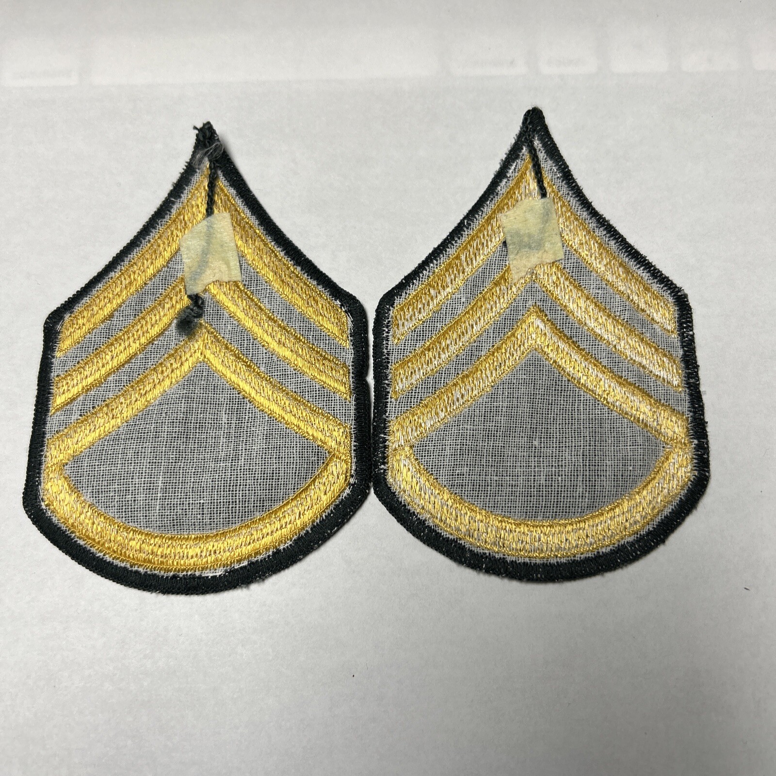 US Army Staff Sergeant Pair SSG/ E-6 Rank Dress Greens Class A Full Color
