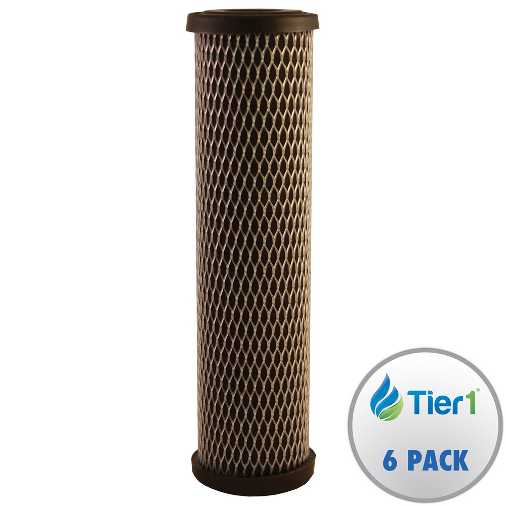 10 x 2.5 Inch 5 Micron Carbon-Impregnated Fabric Water Filter 6 Pack