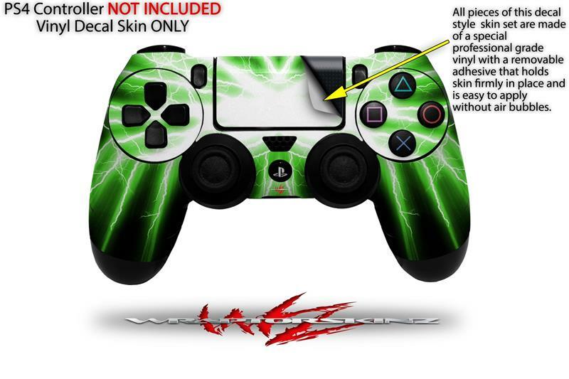 Skin for Sony PS4 Controller Lightning Green