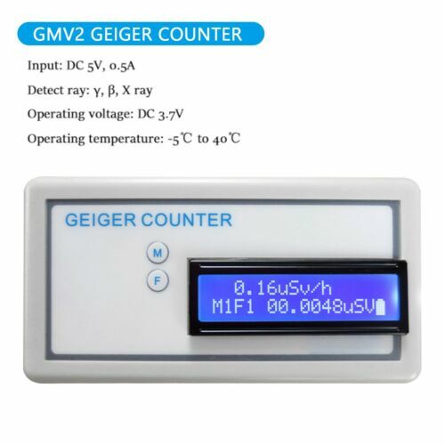 Portable Handle Geiger Counter GMV2 Assembled Nuclear Radiation Detector