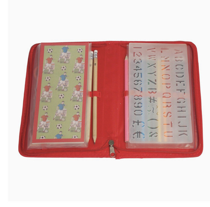 Vintage football school drawing set