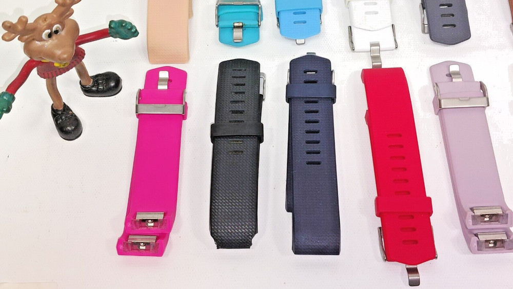 14 New Curved Rubber Fitbit Clip Tracker/Watch Style Strap Silicone Bands
