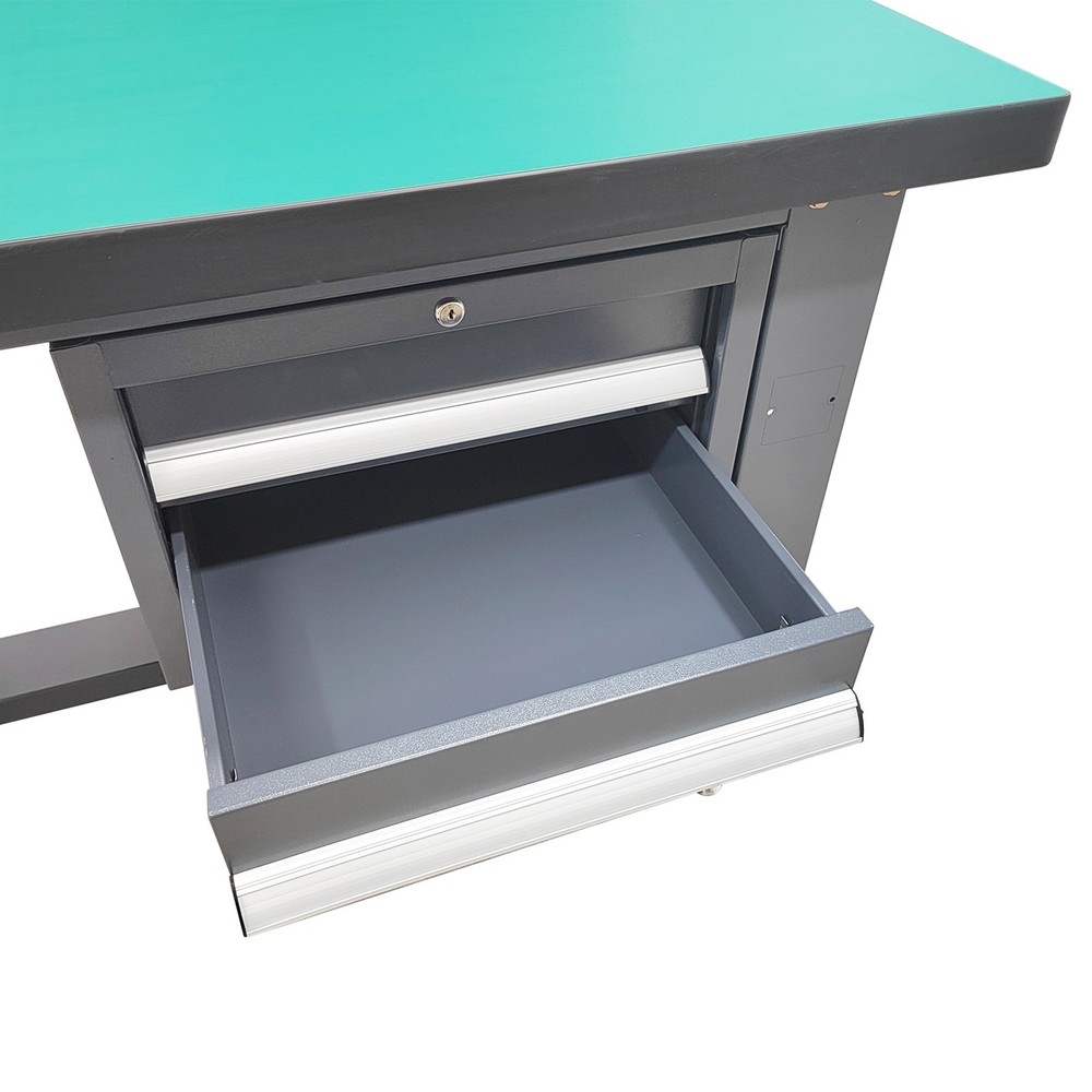 Assembly Line Work Table 47"*29.5" Anti-static Workbench 2200lbs Load 2 Drawers