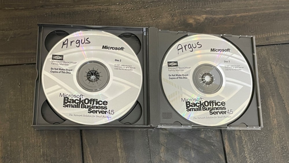 Windows BackOffice Small Business Server 4.0 PC Software Discs CDs 1997 Vtg