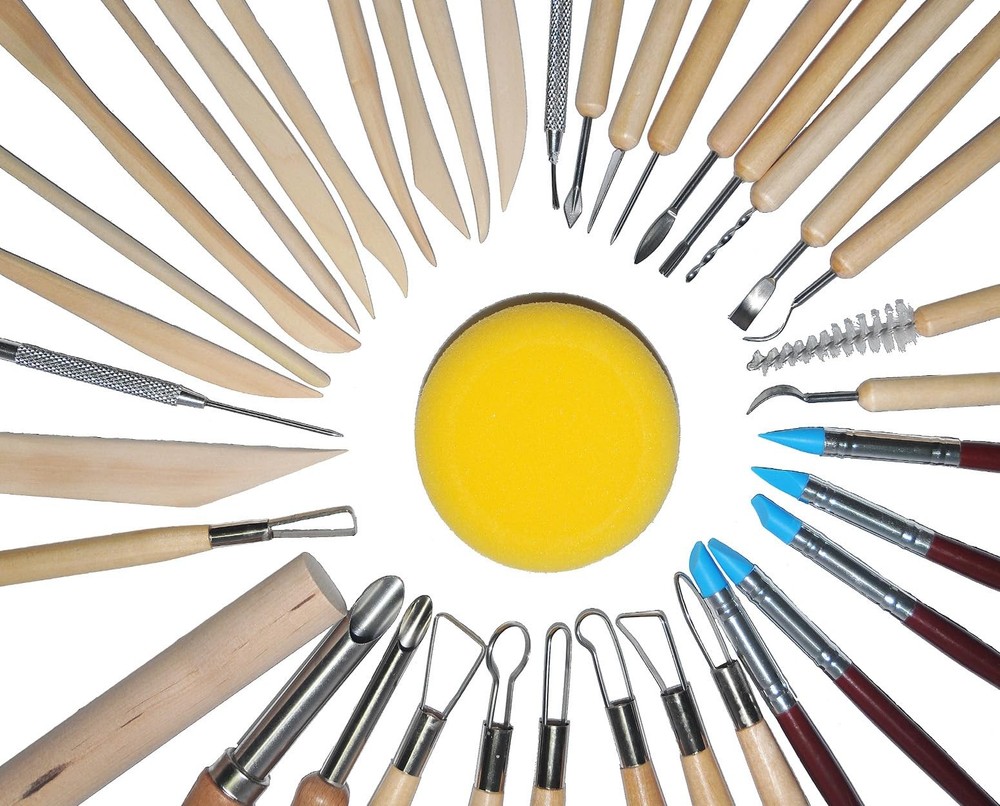 Pottery Tools 44pcs Ceramic Clay Sculpting Tools Set With Plastic Case For Begin