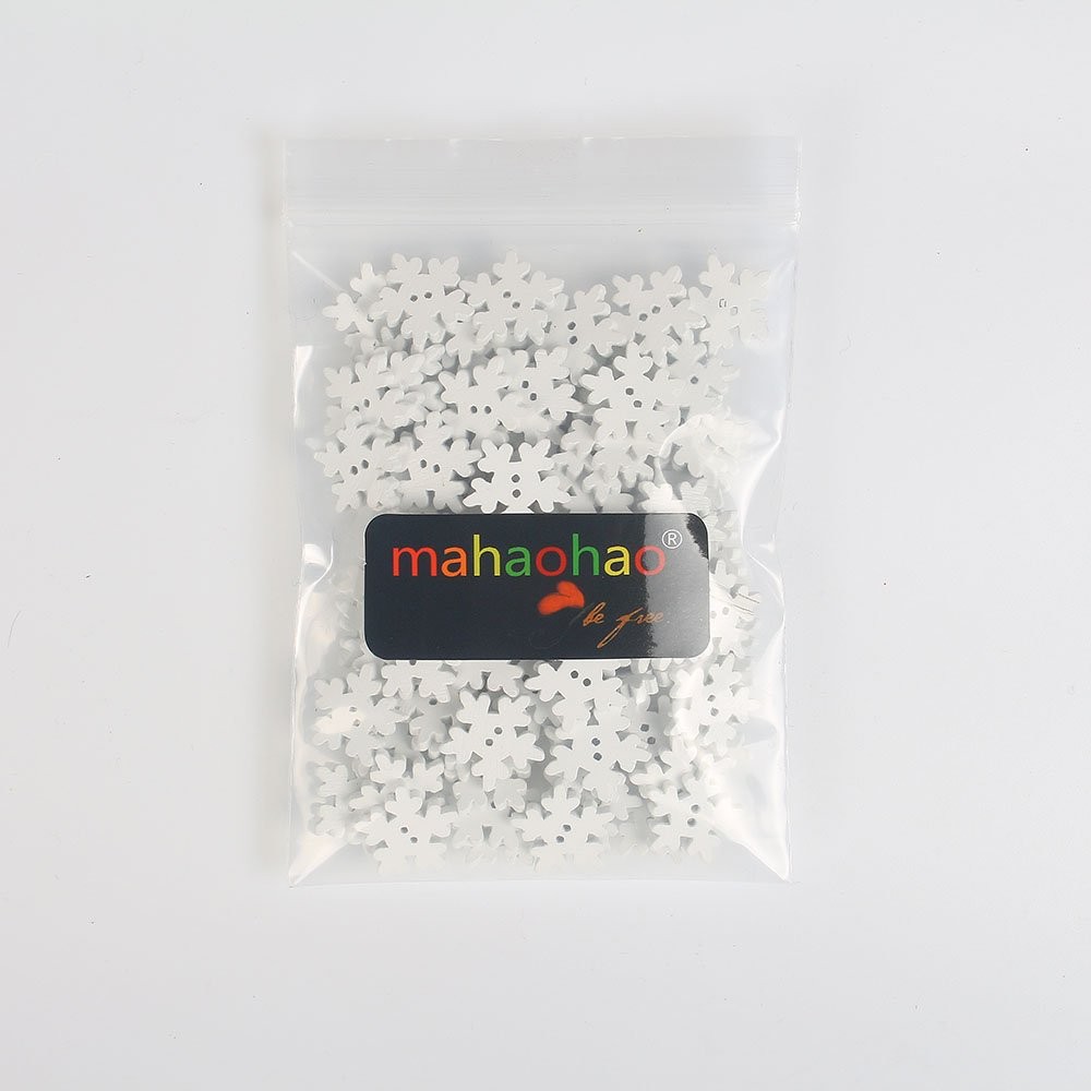 Mahaohao White Snowflake 1.8 centimeters to 2 centimeters, Assorted,White