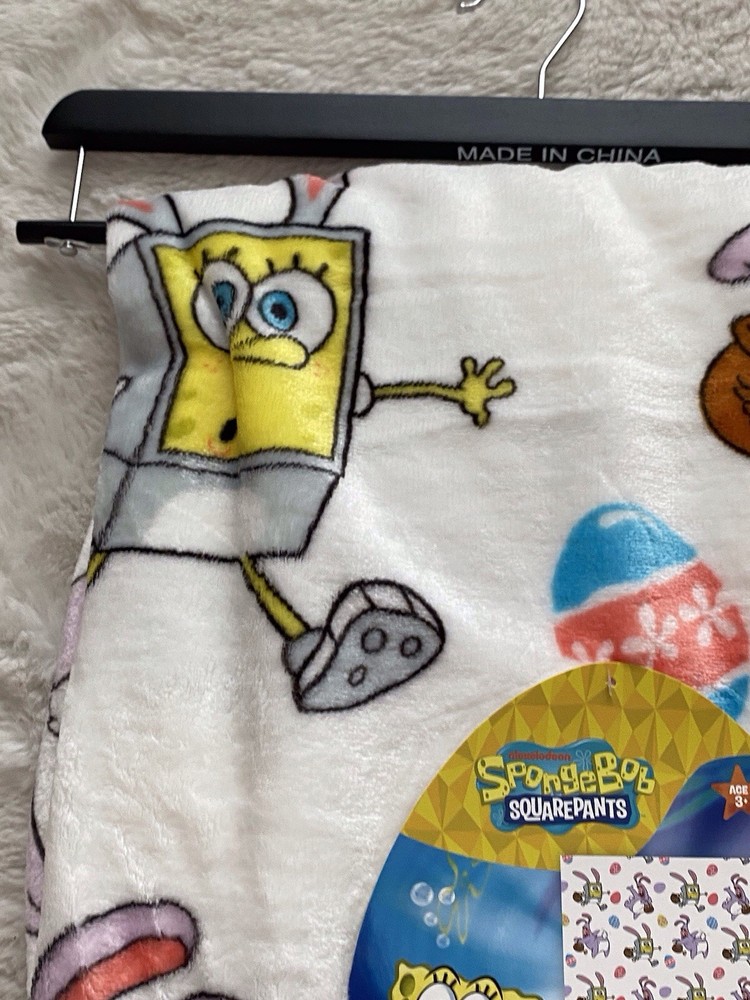 Spongebob Squarepants Patrick Easter Eggs Soft Throw Blanket 50” X 70” NEW