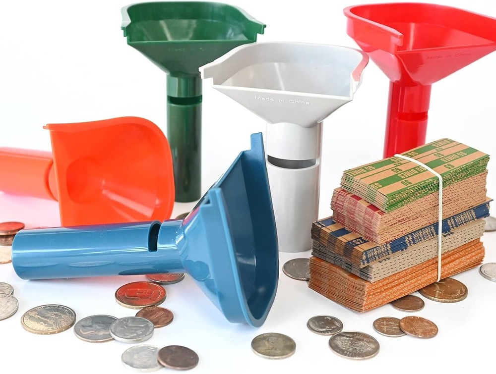 175 Assorted Coin Wrappers and 5 Durable Sorting Tubes - Organized & Convenient