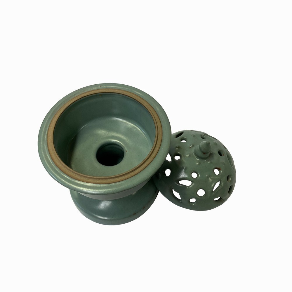 Ru Ware Celadon Green Crackle Ceramic Incense Holder Display ws1420