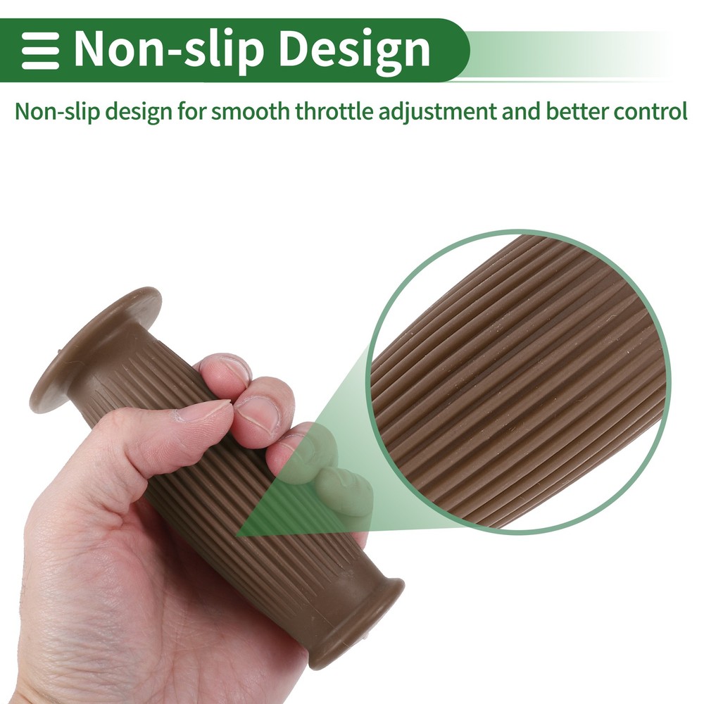 1" 25mm Motorcycle Knobs Handlebar Cover TPU Dark Brown