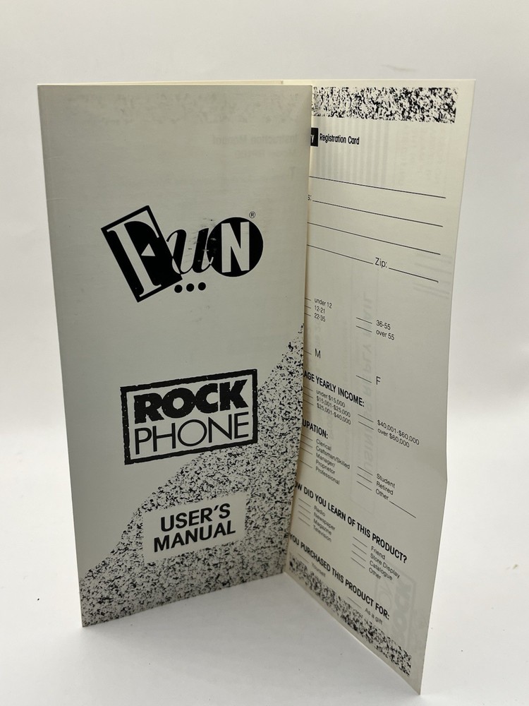 Rock Phone by Pacific Bell Tel 1989