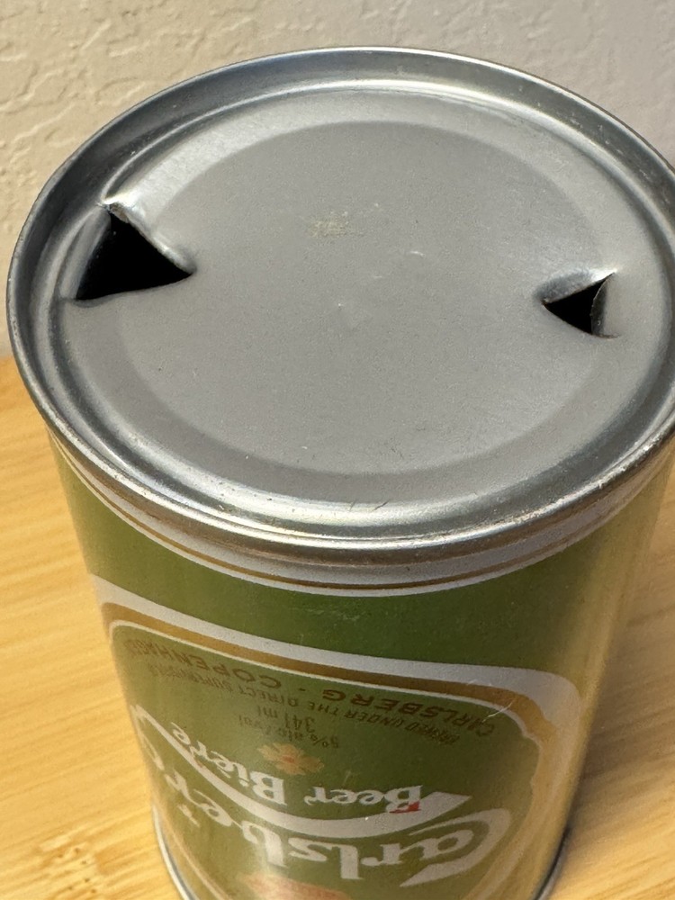 Carlsberg Biere - Copenhagen - Empty Beer Can - Button Push Top