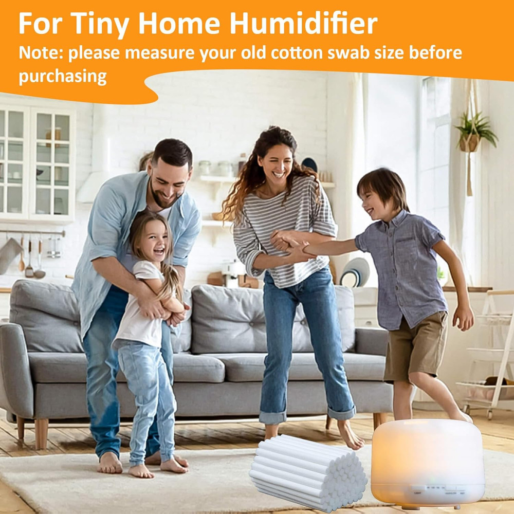 60PCS Humidifier Stick Filter Refill - Mini Air Diffuser Pure Wicks Refill Cotto