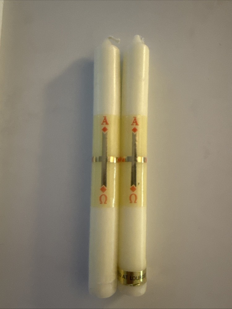 Alpha & Omega Cross Taper Candles