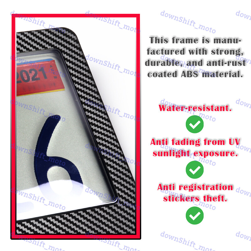 For NISMO Carbon Fiber Style License Plate Frame +Bracket