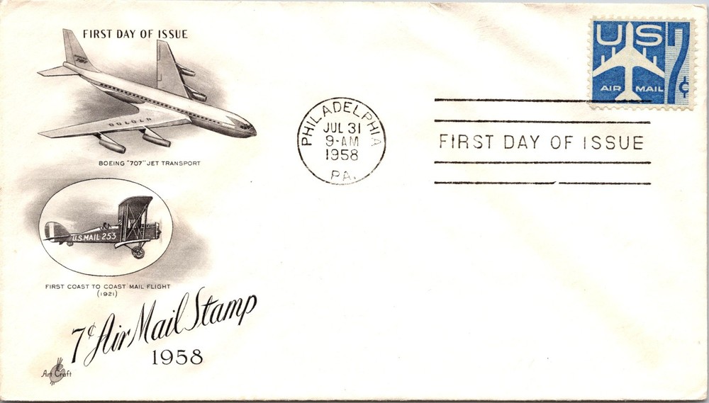 US FDC-2 Covers-7c US Airmail-Booklet Pane & Single